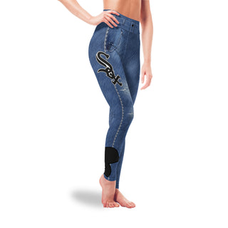 Amazing Blue Jeans Chicago White Sox Leggings