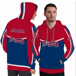 Strong Gorgeous Fitting Atlanta Braves Zip Hoodie