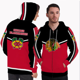 Strong Gorgeous Fitting Chicago Blackhawks Zip Hoodie