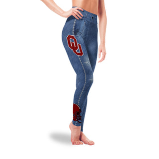 Amazing Blue Jeans Oklahoma Sooners Leggings