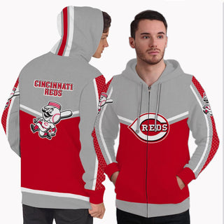 Strong Gorgeous Fitting Cincinnati Reds Zip Hoodie