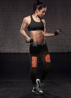 Inspired Cross Logo Cleveland Browns Leggings