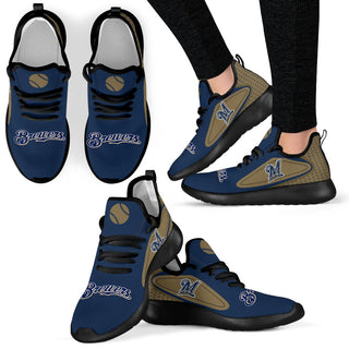 Colorful React Milwaukee Brewers Mesh Knit Sneakers
