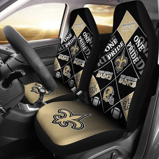 Pride Flag of Pro New Orleans Saints Car Seat Covers
