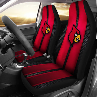 Incredible Line Pattern Louisville Cardinals Logo Car Seat Covers