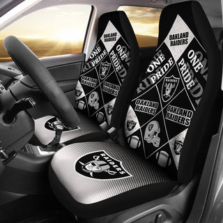 Pride Flag of Pro Oakland Raiders Car Seat Covers