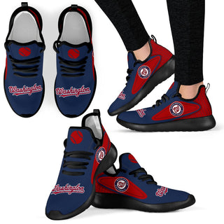 Colorful React Washington Nationals Mesh Knit Sneakers