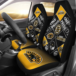 Pride Flag of Pro Boston Bruins Car Seat Covers