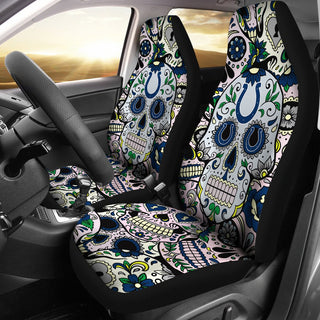 Colorful Skull Indianapolis Colts Car Seat Covers