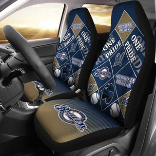 Pride Flag of Pro Milwaukee Brewers Car Seat Covers