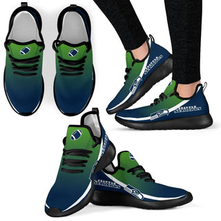 Style Top Logo Seattle Seahawks Mesh Knit Sneakers