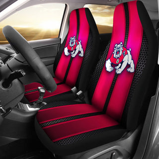 Incredible Line Pattern Fresno State Bulldogs Logo Car Seat Covers