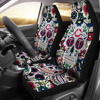 Colorful Skull Minnesota Twins Car Seat Covers