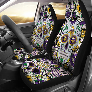 Colorful Skull Minnesota Vikings Car Seat Covers