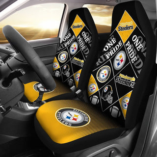 Pride Flag of Pro Pittsburgh Steelers Car Seat Covers