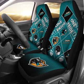 Pride Flag of Pro San Jose Sharks Car Seat Covers