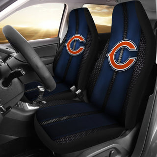 Incredible Line Pattern Chicago Bears Logo Car Seat Covers