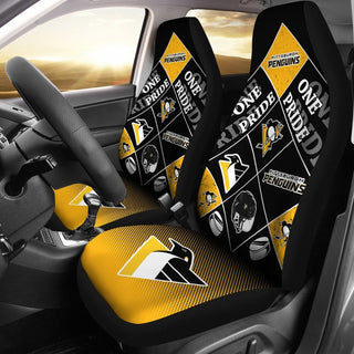 Pride Flag of Pro Pittsburgh Penguins Car Seat Covers