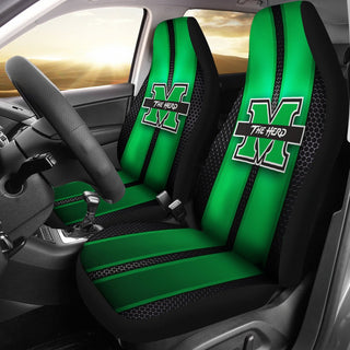 Incredible Line Pattern Marshall Thundering Herd Logo Car Seat Covers