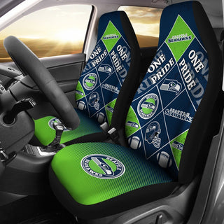 Pride Flag of Pro Seattle Seahawks Car Seat Covers