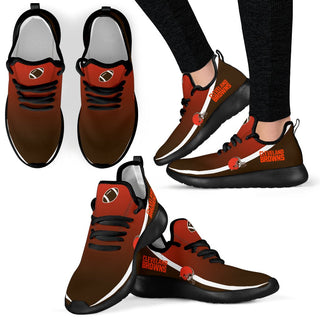 Style Top Logo Cleveland Browns Mesh Knit Sneakers