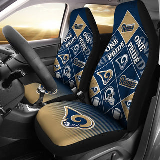 Pride Flag of Pro Los Angeles Rams Car Seat Covers
