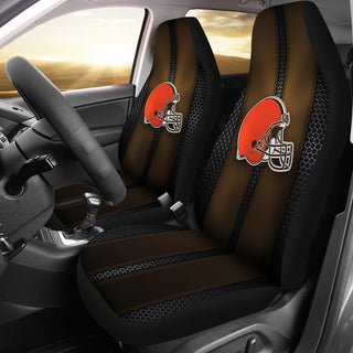 Incredible Line Pattern Cleveland Browns Logo Car Seat Covers