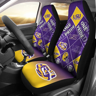 Pride Flag of Pro LSU Tigers Car Seat Covers