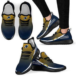 Style Top Logo Los Angeles Chargers Mesh Knit Sneakers