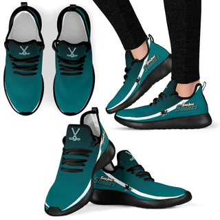 Style Top Logo San Jose Sharks Mesh Knit Sneakers