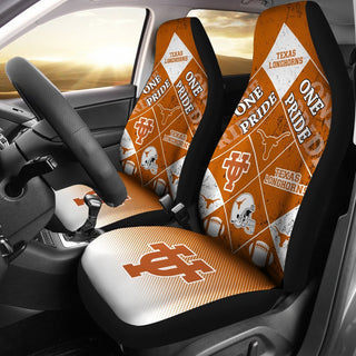 Pride Flag of Pro Texas Longhorns Car Seat Covers