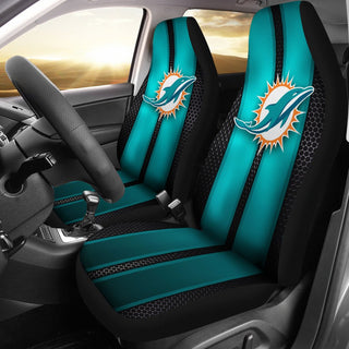 Incredible Line Pattern Miami Dolphins Logo Car Seat Covers
