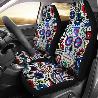 Colorful Skull New York Rangers Car Seat Covers