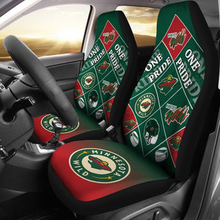 Pride Flag of Pro Minnesota Wild Car Seat Covers