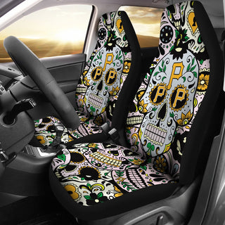 Colorful Skull Pittsburgh Pirates Car Seat Covers