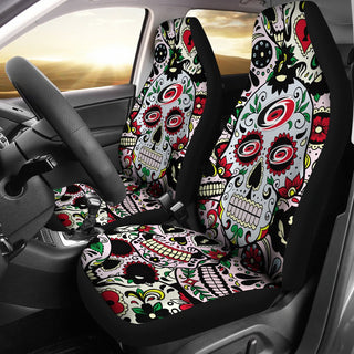 Colorful Skull Carolina Hurricanes Car Seat Covers