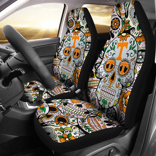 Colorful Skull Tennessee Volunteers Car Seat Covers