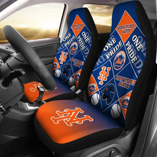 Pride Flag of Pro New York Mets Car Seat Covers