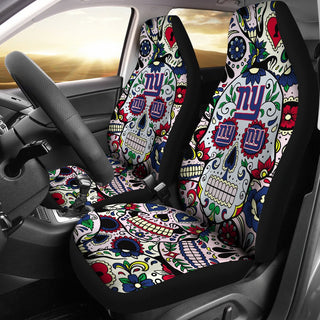 Colorful Skull New York Giants Car Seat Covers
