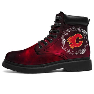 Colorful Calgary Flames Boots All Season