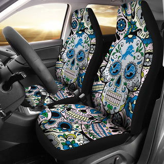 Colorful Skull Detroit Lions Car Seat Covers