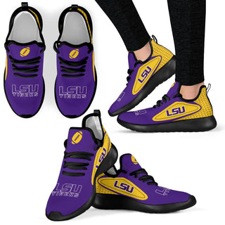 Colorful React LSU Tigers Mesh Knit Sneakers