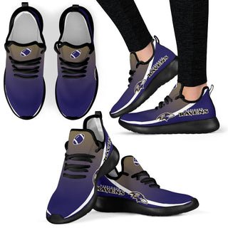 Style Top Logo Baltimore Ravens Mesh Knit Sneakers