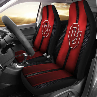 Incredible Line Pattern Oklahoma Sooners Logo Car Seat Covers