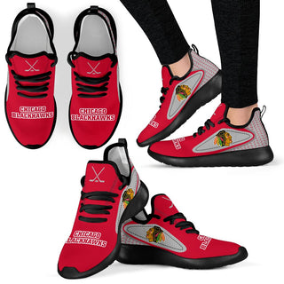 Colorful React Chicago Blackhawks Mesh Knit Sneakers