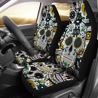 Colorful Skull Notre Dame Fighting Irish Car Seat Covers