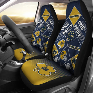 Pride Flag of Pro Notre Dame Fighting Irish Car Seat Covers
