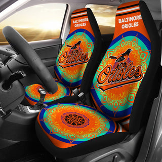 Magical And Vibrant Baltimore Orioles Car Seat Covers