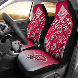 Pride Flag of Pro Ohio State Buckeyes Car Seat Covers