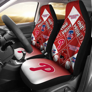 Pride Flag of Pro Philadelphia Phillies Car Seat Covers